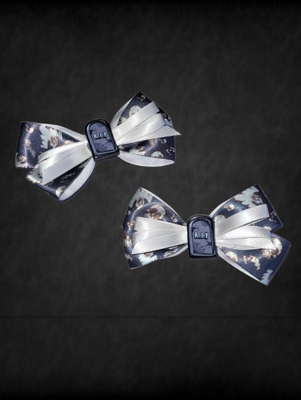 RIP Halloween Bow Hairclip